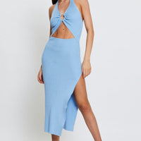 Blue Midi Dress Knit