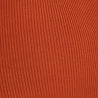 Brown Midi Dress Square Neck Knit