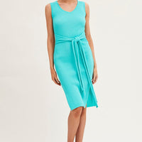 Green Knit Midi Dress