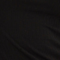 Black Ribbed Bodycon Dress Strapless