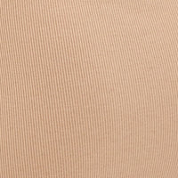Beige Ribbed Evening Dress Strapless