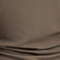 Green Midi Dress Long Sleeve High Neck Rib Jersey
