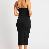 Black Knit Dress Singlet Midi