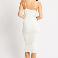 White Knit Dress Singlet Midi