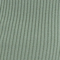 Green Midi Dress Long Sleeve Sweetheart Contrast Bind