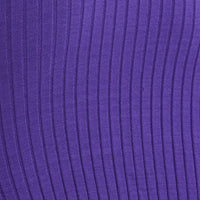Purple Midi Dress Long Sleeve Round Neck Keyhole Rib Knit
