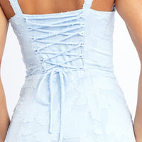 Blue Midi Dress Burn Out