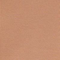 Beige Midi Dress Round Neck Colour Blocked Knit