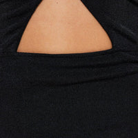 Black Midi Dress Slinky Jersey
