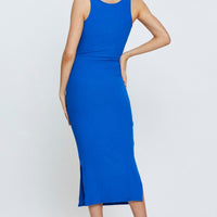 Blue Midi Dress Sleeveless