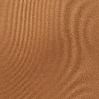 Brown Midi Dress Ribbed Cut Out