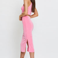 Pink Midi Dress Bodycon