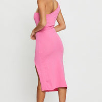 Pink Midi Dress Knit