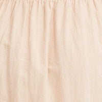 Beige Midi Dress Short Sleeve V Neck