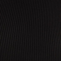 Black V Neck Kint Midi Dress