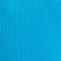 Blue Bodycon Midi Dress Round Neck Knit