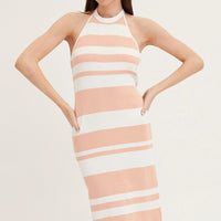 Multi Kint Midi Dress