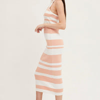 Multi Kint Midi Dress