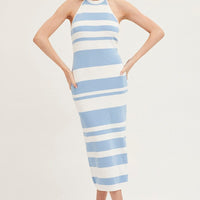 Multi Kint Midi Dress
