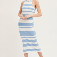 Multi Kint Midi Dress
