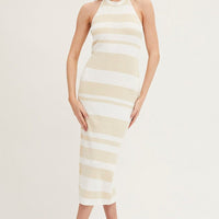 Multi Kint Midi Dress