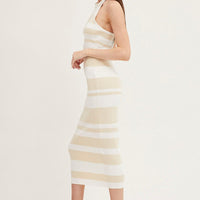 Multi Kint Midi Dress
