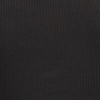 Black Jersey Dress Short Sleeve Midi Ribbed