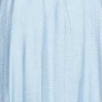 Blue Midi Dress Short Sleeve V Neck