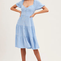 Blue Midi Dress Sweetheart