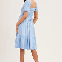 Blue Midi Dress Sweetheart