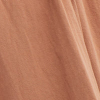 Brown Short Sleeve Ruched Midi Dress