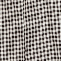 Check Midi Dress Short Sleeve Square Neck
