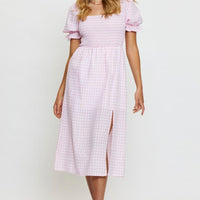 Check Midi Dress Sleeveless