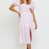 Check Midi Dress Sleeveless