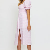 Check Midi Dress Sleeveless
