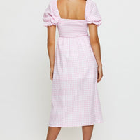 Check Midi Dress Sleeveless