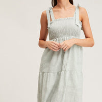 Check Midi Dress Sleeveless