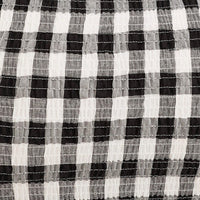 Check Shirred Midi Dress