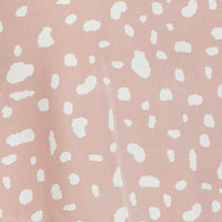 Geo Print Wrap Dress Short Sleeve Ruffle Hem