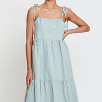 Green A Line Dress Midi