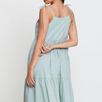 Green A Line Dress Midi