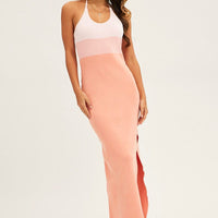 Multi Midi Dress Bodycon Scoop Neck