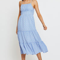 Print A Line Dress Sleeveless