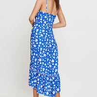 Print Midi Dress Sleeveless V Neck