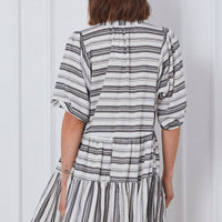 Stripe Mini Dress Short Sleeve