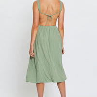 Green Midi Dress Sleeveless