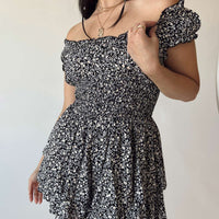 The Love Galore Romper Floral Black