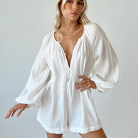 Cameron Romper White
