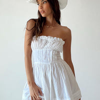 VIP Strapless Romper White