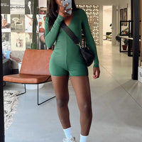 The Beau Romper Green